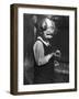 Girl and Mouse-null-Framed Photographic Print