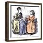 Girl and New Governess, 1874-George L. Du Maurier-Framed Giclee Print