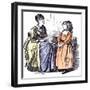 Girl and New Governess, 1874-George L. Du Maurier-Framed Giclee Print