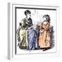 Girl and New Governess, 1874-George L. Du Maurier-Framed Giclee Print