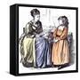 Girl and New Governess, 1874-George L. Du Maurier-Framed Stretched Canvas