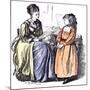 Girl and New Governess, 1874-George L. Du Maurier-Mounted Giclee Print