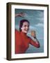 Girl and Orange Squash-Charles Woof-Framed Photographic Print