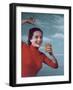 Girl and Orange Squash-Charles Woof-Framed Photographic Print