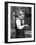 Girl and Pet Mouse-null-Framed Photographic Print