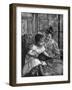 Girl and Picturebook-Paul Wagner-Framed Art Print