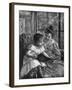 Girl and Picturebook-Paul Wagner-Framed Art Print