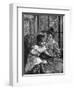 Girl and Picturebook-Paul Wagner-Framed Art Print