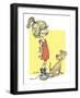 Girl and Pup-Nate Owens-Framed Giclee Print