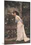 Girl and Roses-Auguste Toulmouche-Mounted Art Print
