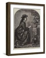 Girl and Thrush-null-Framed Giclee Print