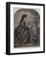 Girl and Thrush-null-Framed Giclee Print