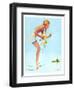 "Girl and Water Lilies,"September 7, 1935-Penrhyn Stanlaws-Framed Giclee Print