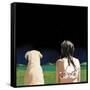 Girl and Yellow Lab, 2008-Marjorie Weiss-Framed Stretched Canvas