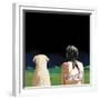 Girl and Yellow Lab, 2008-Marjorie Weiss-Framed Giclee Print