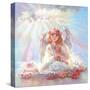 Girl Angel on Cloud-Judy Mastrangelo-Stretched Canvas