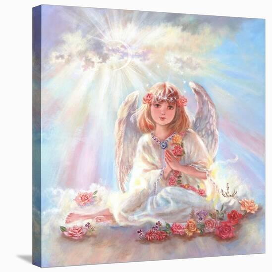 Girl Angel on Cloud-Judy Mastrangelo-Stretched Canvas