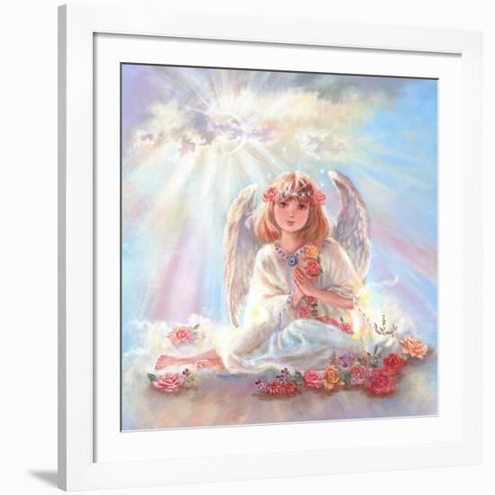 Girl Angel on Cloud-Judy Mastrangelo-Framed Giclee Print