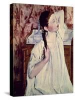 Girl Arranging Her Hair, 1886-Mary Cassatt-Stretched Canvas