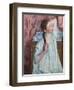 Girl Arranging Her Hair, by Mary Cassatt-Mary Cassatt-Framed Giclee Print