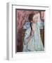 Girl Arranging Her Hair, by Mary Cassatt-Mary Cassatt-Framed Giclee Print