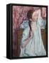 Girl Arranging Her Hair, by Mary Cassatt-Mary Cassatt-Framed Stretched Canvas