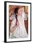 Girl Arranging Her Hair-Mary Cassatt-Framed Art Print