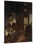 Girl asleep at a table, 1656-57-Johannes Vermeer-Stretched Canvas