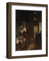 Girl asleep at a table, 1656-57-Johannes Vermeer-Framed Giclee Print