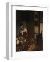 Girl asleep at a table, 1656-57-Johannes Vermeer-Framed Giclee Print