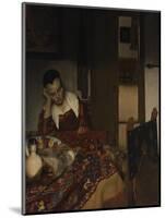 Girl asleep at a table, 1656-57-Johannes Vermeer-Mounted Giclee Print