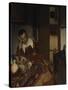 Girl asleep at a table, 1656-57-Johannes Vermeer-Stretched Canvas