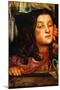 Girl at a Lattice-Dante Gabriel Rossetti-Mounted Art Print