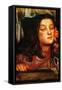 Girl at a Lattice-Dante Gabriel Rossetti-Framed Stretched Canvas