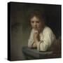 Girl at a Window, 1645-Rembrandt van Rijn-Stretched Canvas