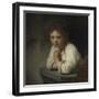 Girl at a Window, 1645-Rembrandt van Rijn-Framed Premium Giclee Print