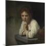 Girl at a Window, 1645-Rembrandt van Rijn-Mounted Premium Giclee Print