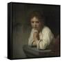 Girl at a Window, 1645-Rembrandt van Rijn-Framed Stretched Canvas