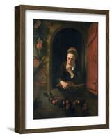 Girl at a Window, or 'The Daydreamer'-Nicholaes Maes-Framed Giclee Print
