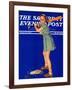 "Girl at Bat," Saturday Evening Post Cover, August 10, 1940-Douglas Crockwell-Framed Giclee Print