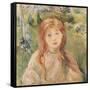 Girl at Mesnil, 1892-Berthe Morisot-Framed Stretched Canvas
