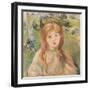 Girl at Mesnil, 1892-Berthe Morisot-Framed Giclee Print