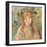 Girl at Mesnil, 1892-Berthe Morisot-Framed Premium Giclee Print