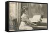 Girl at Piano-null-Framed Stretched Canvas