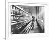 Girl at Spinning Machine-Lewis Wickes Hine-Framed Photographic Print