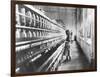 Girl at Spinning Machine-Lewis Wickes Hine-Framed Photographic Print