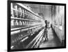 Girl at Spinning Machine-Lewis Wickes Hine-Framed Photographic Print