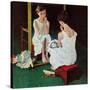 "Girl at the Mirror", March 6,1954-Norman Rockwell-Stretched Canvas
