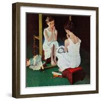 "Girl at the Mirror", March 6,1954-Norman Rockwell-Framed Giclee Print