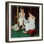 "Girl at the Mirror", March 6,1954-Norman Rockwell-Framed Giclee Print